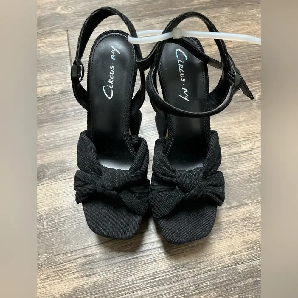 Sam Edelman Audrea Platform Heels 5.5 Black | Chunky Block | Y2K Core Chic NWOB